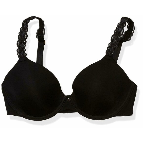 🆕NATORI Pure Luxe Full Underwire T-Shirt Bra 34G Black #732080 - Picture 7 of 11